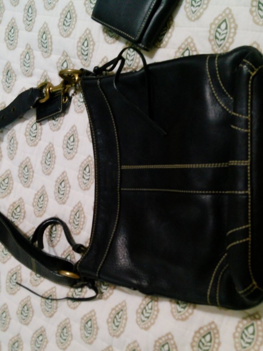 COACH BLACK SHOULDER BAG AND WALLET GOOD CONDITION - Picture 10 of 13